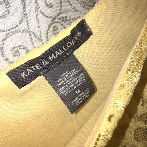 Kate & Mallory Canary Lace Swing Tank - Picture 2 of 9